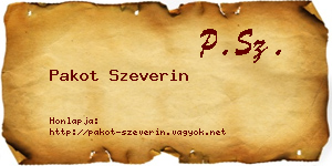 Pakot Szeverin névjegykártya